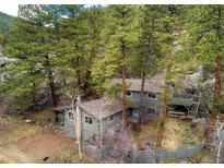 Mountain home nestled among tall pine trees offering seclusion and beautiful natural surroundings at 1608 Beaver Brook Canyon Rd, Evergreen, CO 80439