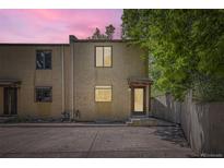 Inviting home exterior featuring a private courtyard and neutral-colored stucco facade at 800 Illinois St # 1, Golden, CO 80401