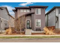 Charming two-story home featuring a modern design with beautiful curb appeal and inviting entryway at 6619 Mariposa Ct, Denver, CO 80221