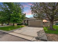 Charming single-Gathering home with a well-manicured front yard, mature trees and a two-car garage at 8240 Clayton Ct, Denver, CO 80229