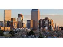 Breathtaking Denver skyline view featuring modern skyscrapers and architectural landmarks at golden hour at 800 N Washington St # 710, Denver, CO 80203