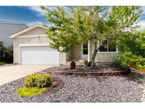 Charming home featuring manicured landscaping and an attached two-car garage at 8129 Locust Dr, Littleton, CO 80125