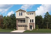 Two-story home with modern design, attached garage, and landscaping at 8480 Eagle River St, Littleton, CO 80125