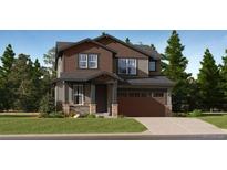 Charming two-story home featuring a two-car garage, well-maintained landscaping, and attractive architectural details at 7735 S Cherokee Trl, Centennial, CO 80016