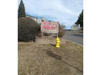 Welcome to Fordale Condominiums; this sign is near the entrance of the complex at 942 S Walden St # 206, Aurora, CO 80017