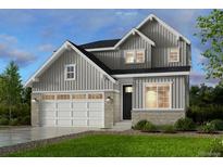 Charming two-story home with vertical siding, stone accents and a spacious two car garage at 17719 Prairie Peak Trl, Parker, CO 80134