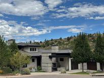 Stunning contemporary home with stone accents and a three-car garage at 10541 Leonardo Pl, Littleton, CO 80125