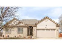Charming single-story home with a well-maintained lawn and attached two-car garage at 205 Hawthorn St, Frederick, CO 80530