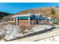 Modern home with mountain views and a large deck at 5401 Antler Run, Littleton, CO 80125