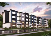 Modern apartment building with brick and siding exterior at 485 Interlocken Blvd # 103, Broomfield, CO 80021