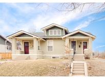 Charming home featuring craftsman-style architecture with separate entrances and a shared lawn at 4893 Newton St, Denver, CO 80221