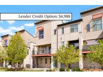 Modern townhome with a lender credit option and beautiful landscaping, perfect for contemporary living at 8953 E Northfield Blvd, Denver, CO 80238