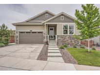 Charming home with well-maintained front yard, stylish stone accents, and a two-car garage in a Gathering-friendly neighborhood at 8153 S Ider Ct, Aurora, CO 80016