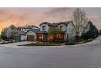Stunning two-story home with a three car garage and a well-manicured lawn at 9797 Sunset Hill Cir, Lone Tree, CO 80124