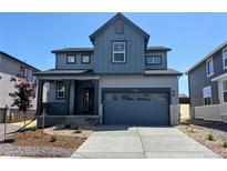 Charming two-story home with a covered porch, two-car garage and a modern design at 11016 Snowdon St, Parker, CO 80134