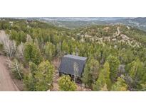 Secluded mountain home nestled in a lush forest with scenic views at 11390 Shimley Rd, Golden, CO 80403