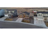 Charming single-Gathering home boasts a two-car garage, landscaped front yard, and lovely curb appeal at 4738 River Highlands Loop, Elizabeth, CO 80107