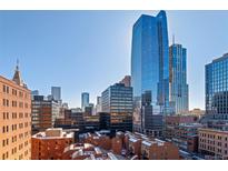 Stunning aerial view of the cityscape, showcasing the building's location and surrounding area at 1551 Larimer St # 3106, Denver, CO 80202