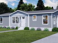 Charming single-story home featuring a light gray exterior, white trim, manicured lawn, and inviting entrance at 154 Grove St, Denver, CO 80219