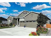 Charming home with well-manicured landscaping and a spacious two-car garage at 1589 Gentle Rain Dr, Castle Rock, CO 80109