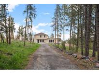 Charming home with a long driveway nestled amongst trees, offering privacy and scenic views at 27987 Pine Grove Trl, Conifer, CO 80433