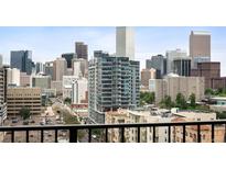 Downtown Denver view from condo balcony highlighting the city's modern architecture at 300 W 11Th Ave # 15F, Denver, CO 80204