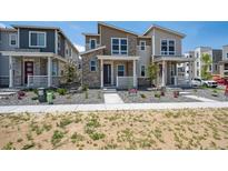 Charming new construction townhouse with modern facade and landscaping at 1224 Penner Dr, Erie, CO 80026