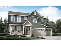 Charming two-story home features a welcoming front porch and two-car garage at 3955 Descent St, Castle Rock, CO 80108