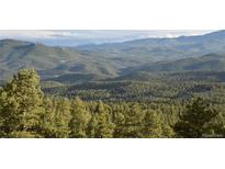 Scenic mountain view surrounded by green trees, offering a tranquil and nature-filled experience at 26116 Chief Hosa Rd, Golden, CO 80401