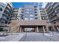 Modern building exterior of the Encore, with main entrance at 20 Wilcox St # 312, Castle Rock, CO 80104