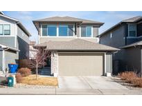 Two-story home with a two-car garage, light grey siding, and a well-kept front yard at 6780 Canosa St, Denver, CO 80221