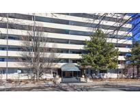 Park Place Tower building exterior, showcasing its architecture and landscaping at 1029 E 8Th Ave # 501, Denver, CO 80218