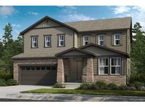 Charming two-story home with a stone-accented facade, attached garage, and well-maintained landscaping at 4451 Soapberry Pl, Castle Rock, CO 80108