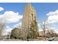 High-rise building with city views and landscaping at 2000 E 12Th Ave # 15D, Denver, CO 80206