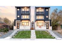 Modern townhomes showcasing a contemporary design with sleek lines and inviting curb appeal at 3435 W 17Th Ave, Denver, CO 80204