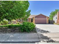 Charming single-story home with a well-maintained lawn and a spacious driveway under a clear, blue sky at 18874 E Colorado Dr, Aurora, CO 80017