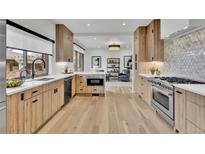 Modern kitchen features light wood cabinets, stainless steel appliances, and bright countertops at 2800 S University Blvd # 170, Denver, CO 80210
