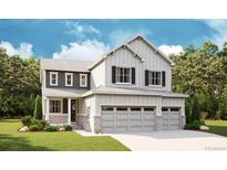 Charming two-story home featuring board and batten siding, a three-car garage, and a welcoming front porch at 7016 E 126Th Pl, Thornton, CO 80602