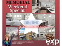 Real estate ad featuring a kitchen, bedroom, bath, dining, and balcony with seller concessions at 11027 Sunshimmer Cir, Parker, CO 80134