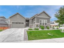 Charming single-Gathering home with a well-manicured lawn, stone accents, and a two-car garage at 2932 Eagle Wing Way, Castle Rock, CO 80109