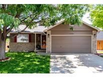 Charming single-Gathering home with a well-maintained lawn, mature trees, and a two-car garage at 12908 Hudson St, Thornton, CO 80241