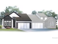 New construction home featuring a modern exterior with black trim and white siding at 11341 W Alder Dr, Littleton, CO 80127