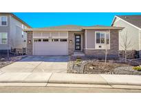 Charming single-story home with stone accents, a two-car garage, and modern curb appeal at 8829 Animas River St, Littleton, CO 80125