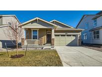 Nice two-story house with a green door and attached garage at 224 Kino Ct, Brighton, CO 80601