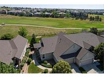 Aerial view of a house on a golf course community at 22263 E Euclid Dr, Aurora, CO 80016