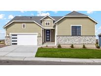 Charming single-Gathering home with a well-manicured lawn and a two-car garage at 42994 Colonial Trl, Elizabeth, CO 80107