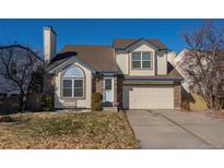 Charming two-story home featuring a well-maintained yard and attached two-car garage at 10407 Strasburg Way, Parker, CO 80134