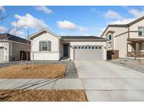 Charming single-story home with a two-car garage and well-manicured lawn at 18953 E 97Th Ave, Commerce City, CO 80022