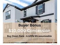 Beautiful home featuring white siding, black trim, and well-kept landscaping with special buyer concessions at 8358 Howell St # B, Arvada, CO 80005