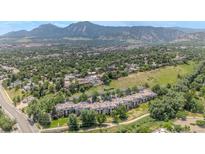 Beautiful aerial view of the condo community with mountain views in the background at 2727 Folsom St # 210, Boulder, CO 80304